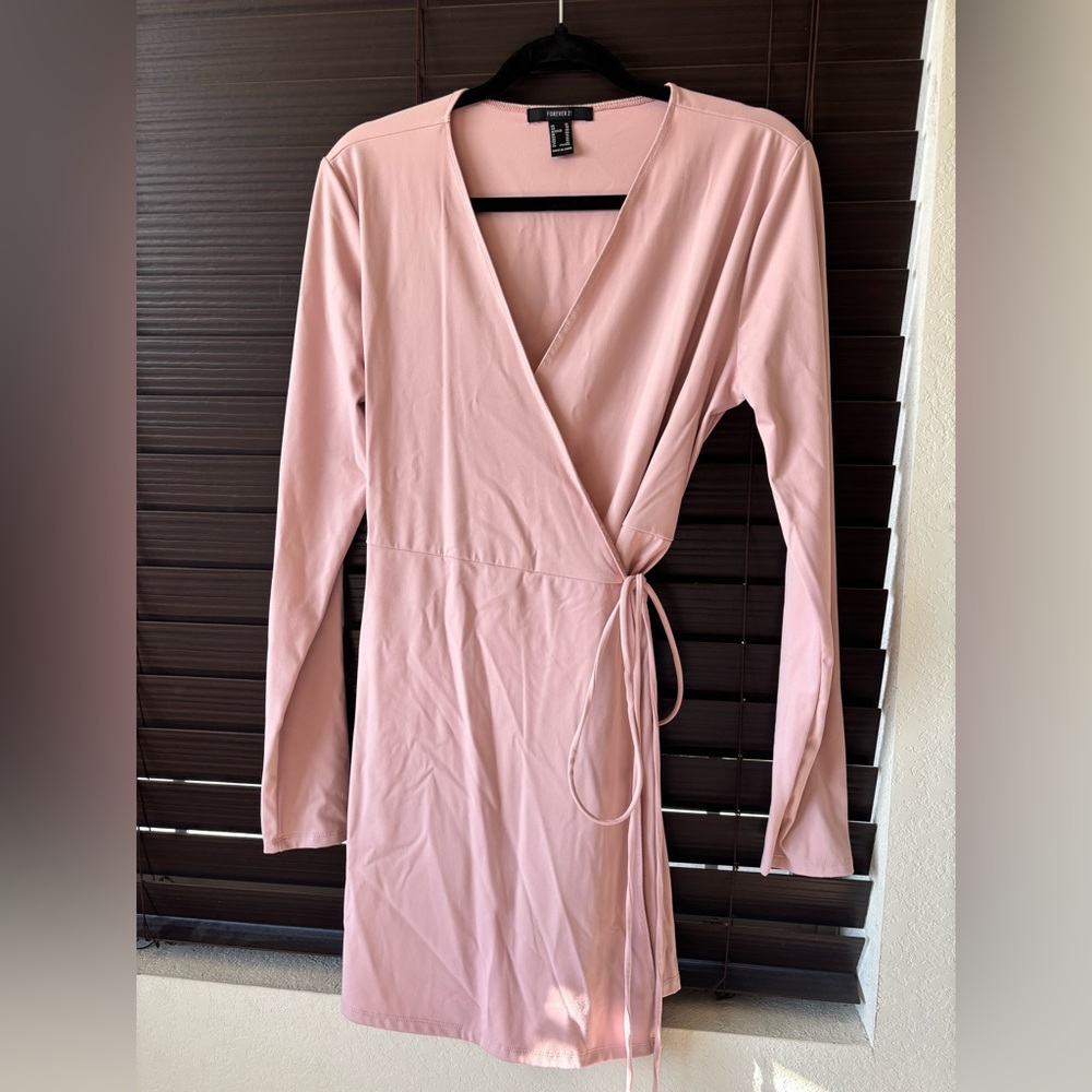 Light Pink Wrap Dress